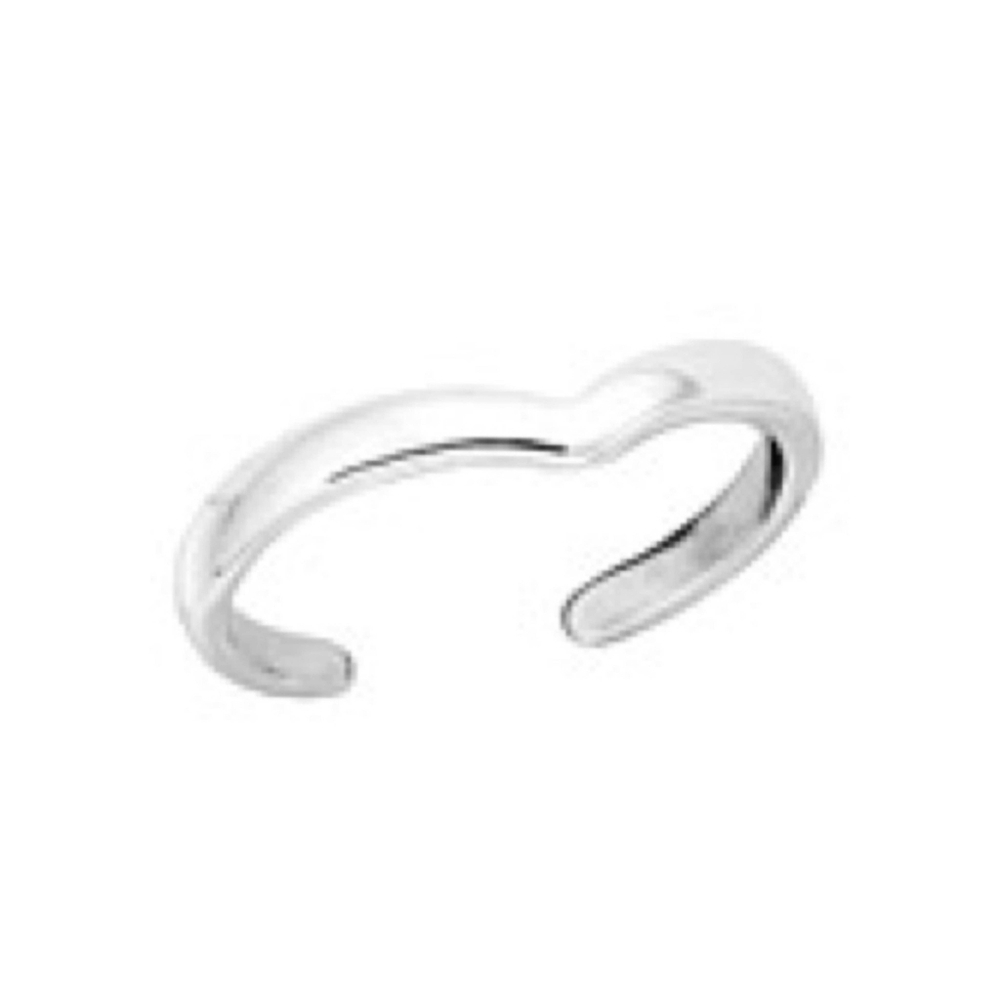 Rare Silpada 925 Sterling Silver Chevron Midi/Pinkie/Toe Ring O3033